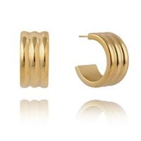 Kolczyki Ze Stali Szlachetnej Platerowane 14K Złotem, Sztyft Kst3265