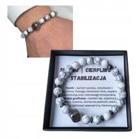 BRANSOLETKA MĘSKA HEMATYT KOSTKA TALIZMAN SPOKÓJ CIERPLIWOŚĆ STABILIZACJA