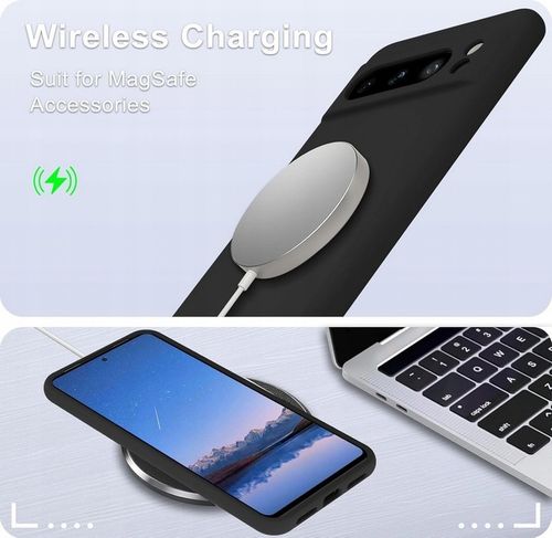 Etui case plecki silikonowe mat do Google Pixel 8 Pro + 2 szkła czarne na Arena.pl