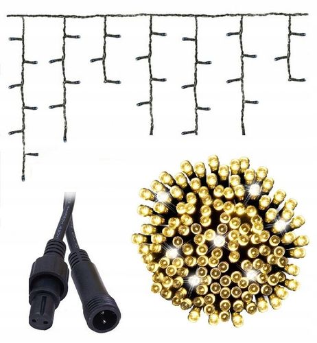 SOPLE 120LED GIRLANDA GRUBY ZIELONY KABEL FLASH Białe ciepłe + błysk zimny na Arena.pl