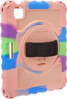 Etui do iPad Air 4 10.9" z Podstawką i Paskiem na Ramię Różowy