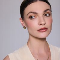 Kolczyki srebrne pozłacane - Simple YES