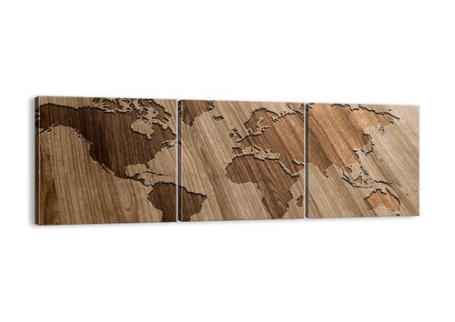 Obraz Na Płótnie - Mapa Kontynent - 90X30 Cm - Ca90X30-3042 na Arena.pl