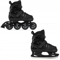 Rolki Łyżwy hokejowe 2w1 Regulowane RAVEN Oxen Black 42-45