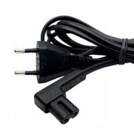 KABEL PRZEWÓD ZASILAJĄCY ÓSEMKA 2PIN CZARNA KĄTOWA