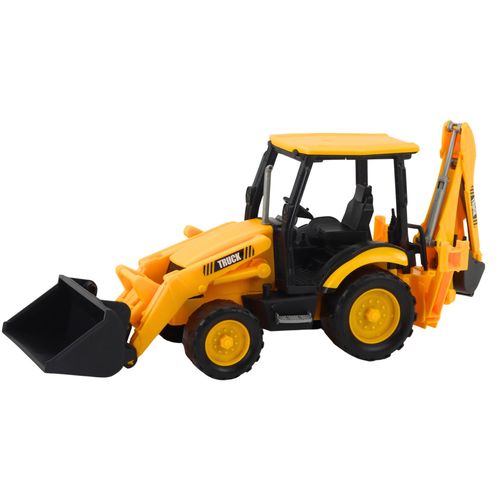 Koparka z Dwoma Łyżkami Ruchomy Pojazd Budowlany Żółta na Arena.pl