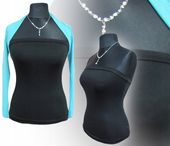 Krótki TOP DAMSKI plażowy tuba bluzka bez ramiączek 36/S czarny