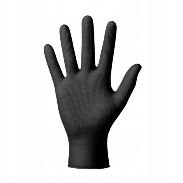 Rękawice Nitrylowe Mercator GOGRIP BLACK Czarne a50 L zdjęcie 12