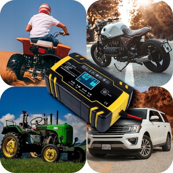 PROSTOWNIK ŁADOWARKA AUTOMATYCZNY INTELIGENTNY LCD 24V 12V 8A zdjęcie 7