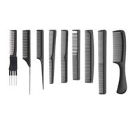 FOX zestaw grzebieni Line BLACK 9 szt + etui