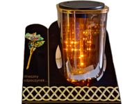 SOLAR SOLARNY FOTOWOLTAICZNY ZNICZ LAMPION AKR TUBA 3D RÓŻA MULTI