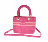 Pierre Cardin - mała torebka koszyk pleciony różowy fuksja WX27-18227