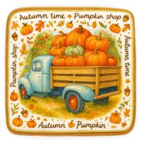CIASTKO LUKROWANE PUMPIKN TRUCK ROZ.S POZIOM JESIEŃ RĘCZNIE ROBIONE