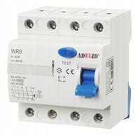 WYŁĄCZNIK RÓŻNICOWO-PRĄDOWY RÓŻNICÓWKA 40A 30mA 3F