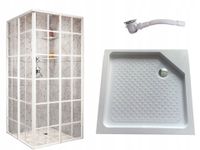 Kabina prysznicowa 90x90 biała LOFT 2x szprosy CE