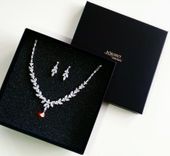 KOMPLET boho ŚLUBNY kwiaty NASZYJNIK kolczyki 8-0011