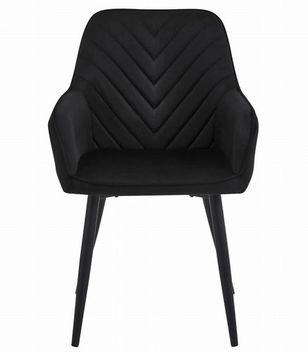 Krzesło NANA - czarny aksamit / nogi czarne x 1 na Arena.pl