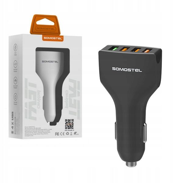 ŁADOWARKA SAMOCHODOWA 3A+2.4A 4XUSB QUICK CHARGE zdjęcie 1