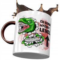 Kubek Bordowy Śmieszny Co Dzień Wyższy Level Z Nadrukiem Ze Zdjęciem