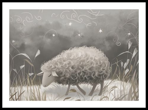 Plakat 59,4x42cm Bujna Owca na Arena.pl