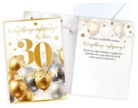 Kartka Okolicznościowa na 30 Urodziny - Cyfry