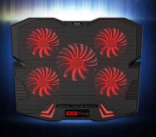 PODSTAWKA CHŁODZĄCA POD LAPTOPA Z WYŚWIETLACZEM LED REGULACJA 9-17" MOCNA na Arena.pl