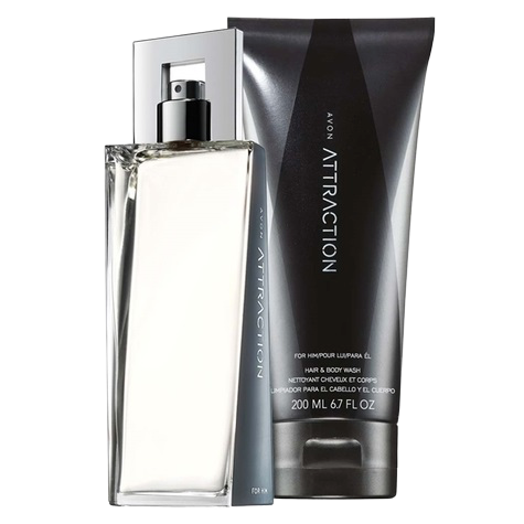 Avon Attraction Zestaw Męski [Perfumy + Żel] zdjęcie 1
