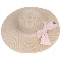 Kapelusz słomkowy damski plażowy słomiany na lato przeciwsłoneczny
