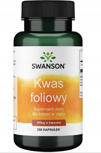 SWANSON KWAS FOLIOWY 800mg 250kaps na Arena.pl