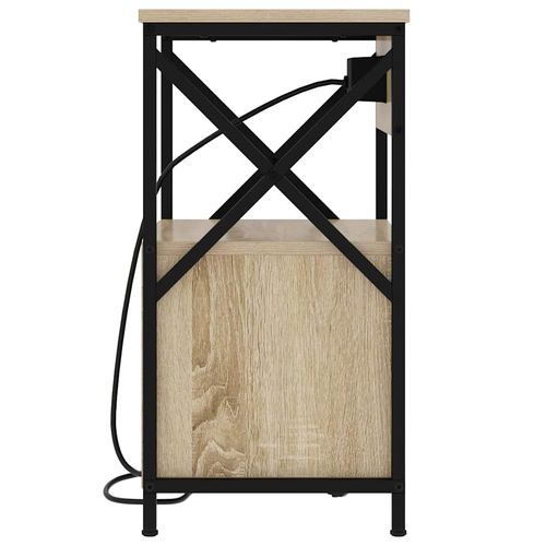 Nocna szafka z stacją ładującą Dąb Sonoma 40 x 31 x 60 cm na Arena.pl