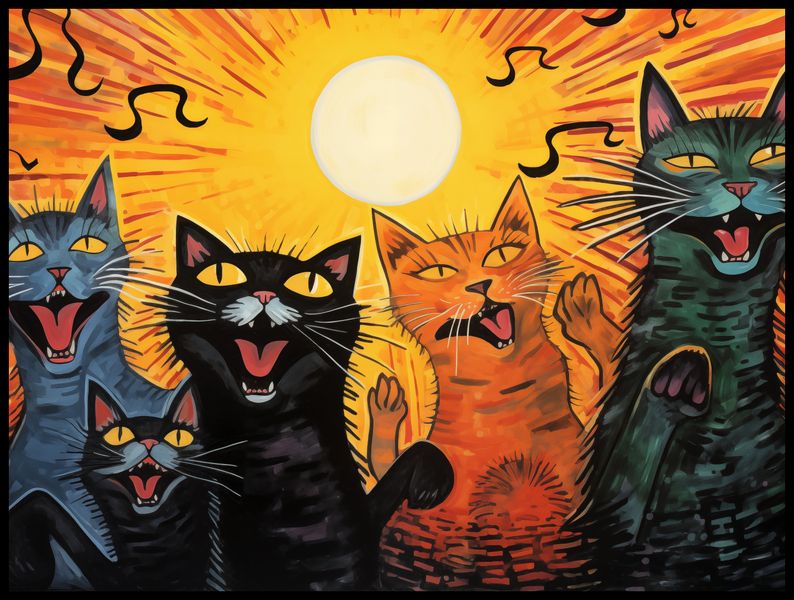 Plakat 100x75cm Kocie Koncertowanie zdjęcie 2