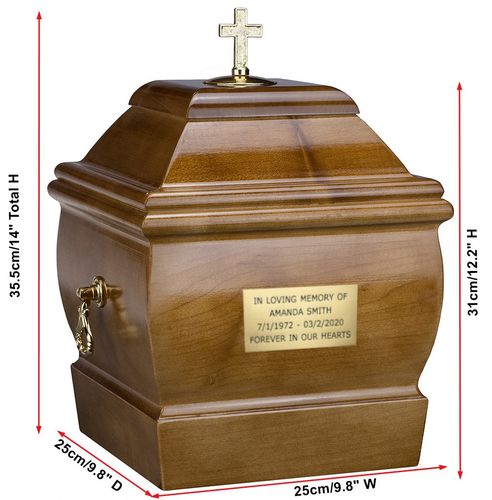 Urna z litego drewna Urna na prochy pogrzebowe dla dorosłych na Arena.pl