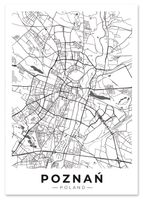 Plakat plan miasta Poznań 50x70 cm