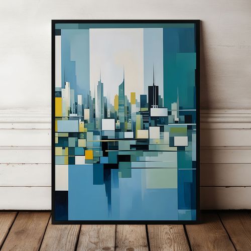 Plakat abstrakcyjne obrazy 21x30 cm w czarnej ramie na Arena.pl