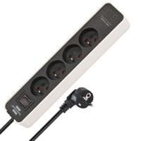 Listwa zasilająca Ecolor 4 gniazda + 2x USB-C 1,5m 3500W Czarno-Biała