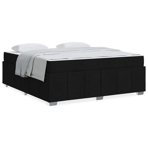 Ramka łóżka z materacem Czarny 180 x 200 cm tkanina na Arena.pl