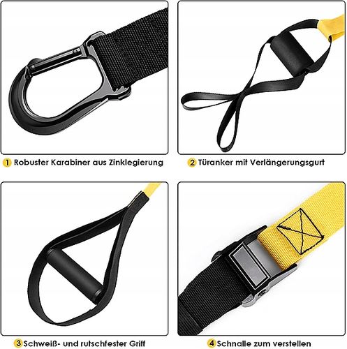 INTEY Zestaw taśm pasów TRX + gumy do ćwiczeń na Arena.pl