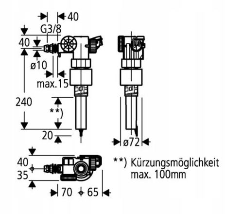 Grohe zawór napełniający pływak do spłuczki podtynkowej WC 43537000 na Arena.pl