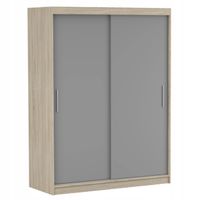 Szafa przesuwna VISTA 04 150x61 SONOMA/SZARY półki pojemna PRODUCENT