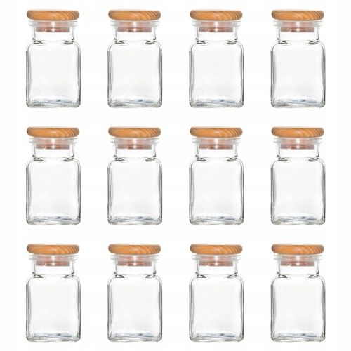150ml słoik szklany SŁOICZEK na przyprawy z drewnianym wieczkiem 12 na Arena.pl