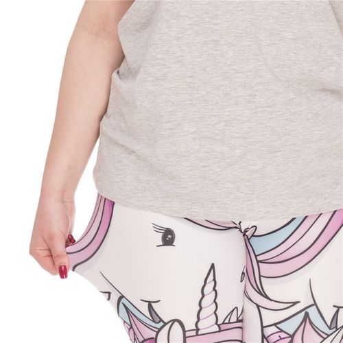 LEGGINSY PLUS SIZE WHITE UNICORNS na Arena.pl