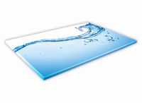 SZKLANA DESKA KUCHENNA 60x20 153c Wodna fala