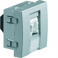 HAGER systo Gniazdo komputerowe 1xRJ45 kat. 5e UTP 2M aluminium WS211T