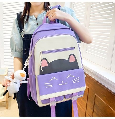 PLECAK SZKOLNY KOT KOTEK DLA DZIEWCZYNKI Z KOTKIEM PIÓRNIK + TOREBKA 5w1 na Arena.pl