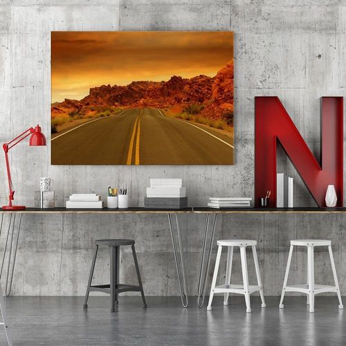 Obraz na płótnie - Canvas, Droga na pustkowiu 4 90x60 na Arena.pl