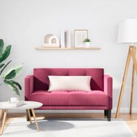 Sofa dwuosobowa wino czerwone 111 cm aksamit