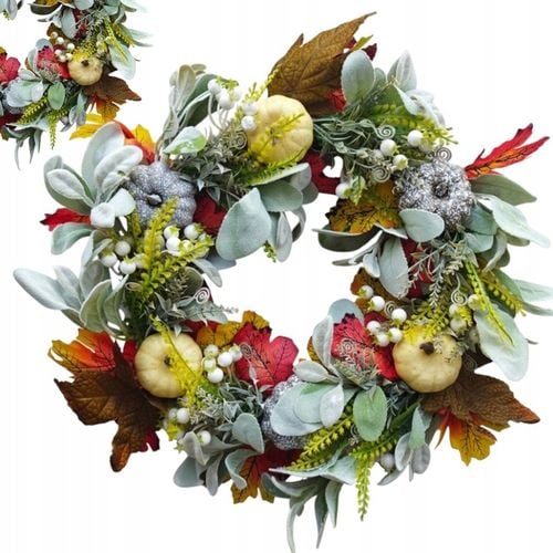 WIENIEC WIANEK GIRLANDA NA DZWI DEKORACYJNY JESIENNY STROIK DYNIE DOM na Arena.pl