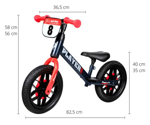 MILLY MALLY 4102 Qplay Rowerek biegowy Player red na Arena.pl