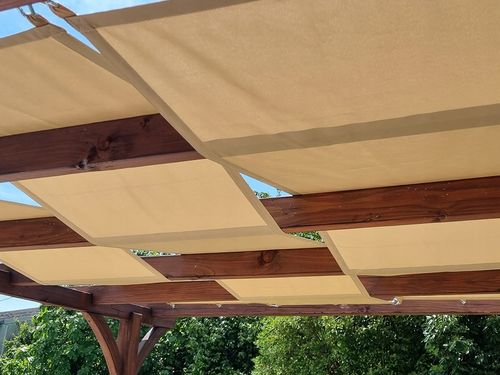 PAS ALTANOWY ŻAGIEL PRZECIWSŁONECZNY WODOSZCZELNY NA PERGOLĘ BEŻOWY 0,7X5 na Arena.pl