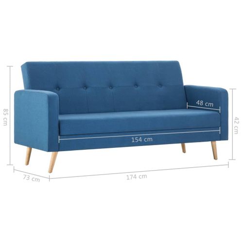 Sofa materiałowa niebieska VidaXL na Arena.pl